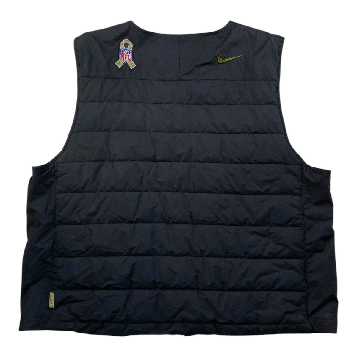 Digg It Thrift & Vintage Nike NFL New York Giants Salute to Service black quilted tactical vest with logo patch