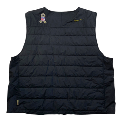 Digg It Thrift & Vintage Nike NFL New York Giants Salute to Service black quilted tactical vest with logo patch