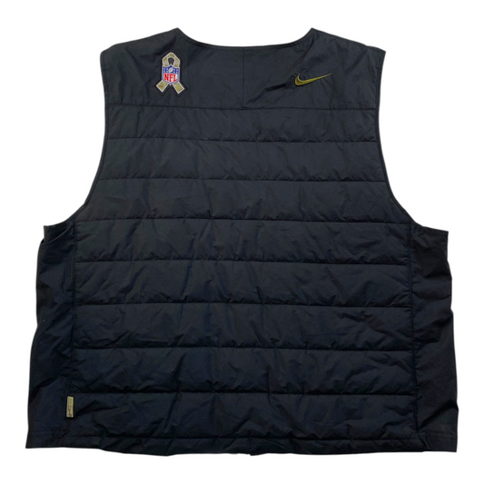 Digg It Thrift & Vintage Nike NFL New York Giants Salute to Service black quilted tactical vest with logo patch
