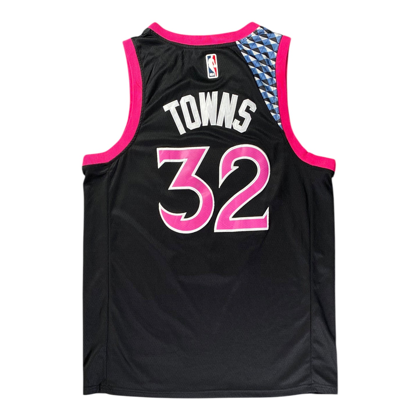 Nike NBA Minnesota Timberwolves Towns Prince City Edition Black & Pink Jersey