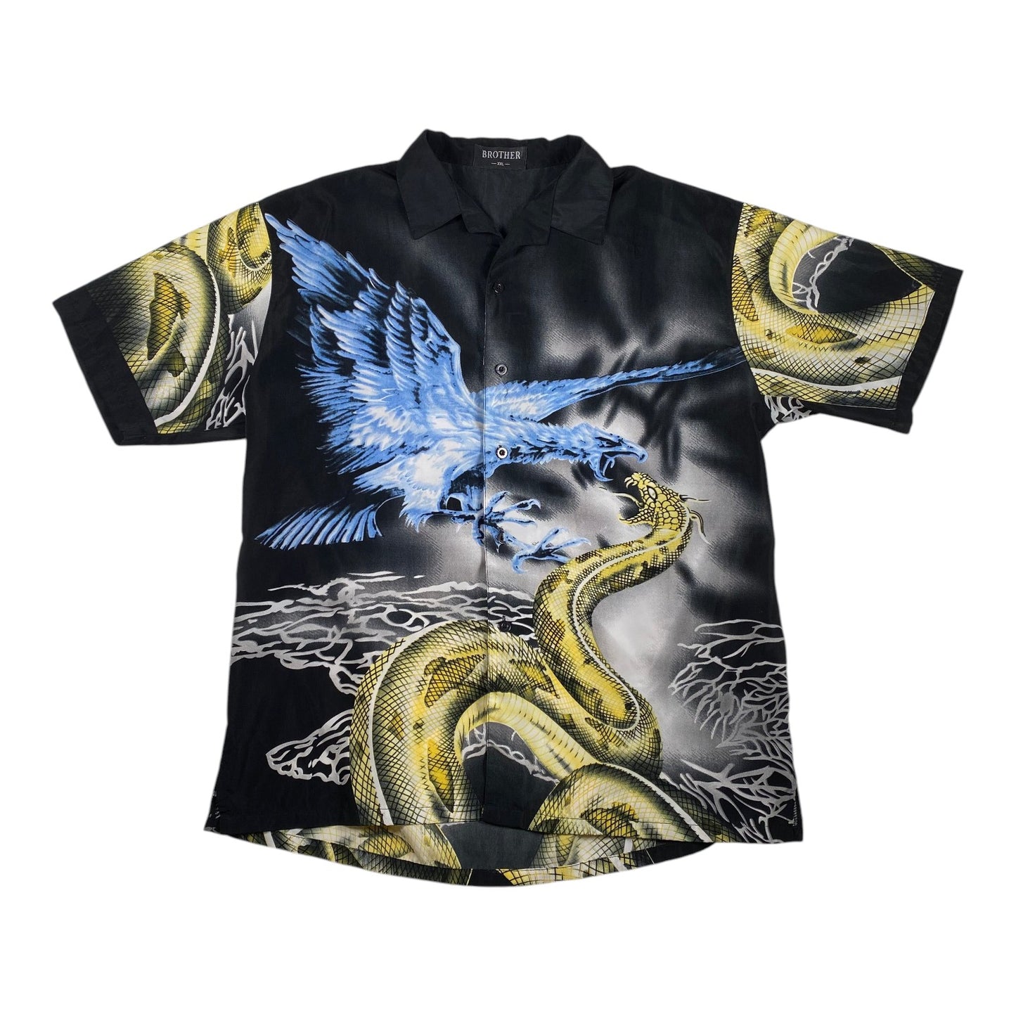 Y2K Brother Eagle vs Snake Button-Up Shirt