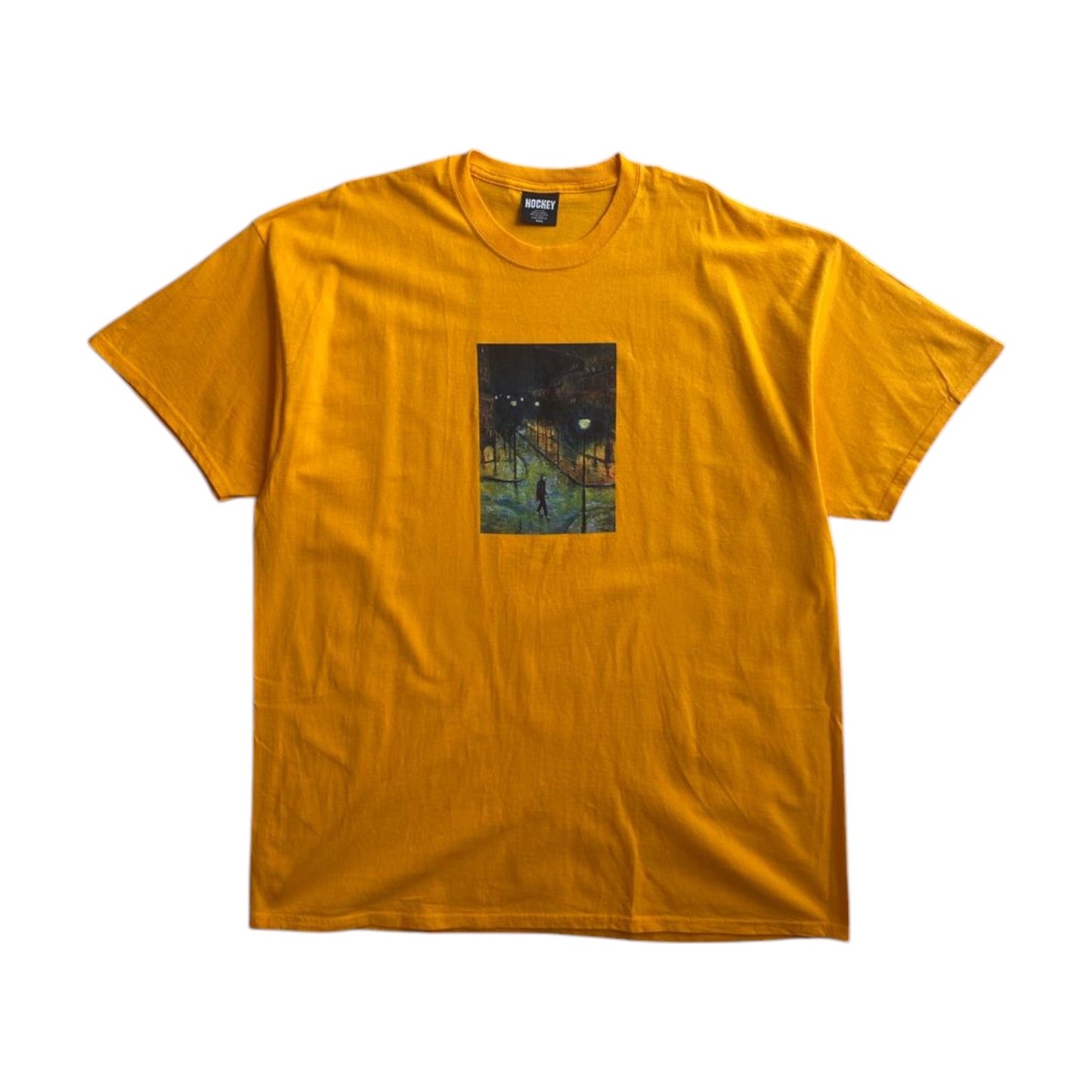Hockey Orange Painting Graphic T-Shirt
