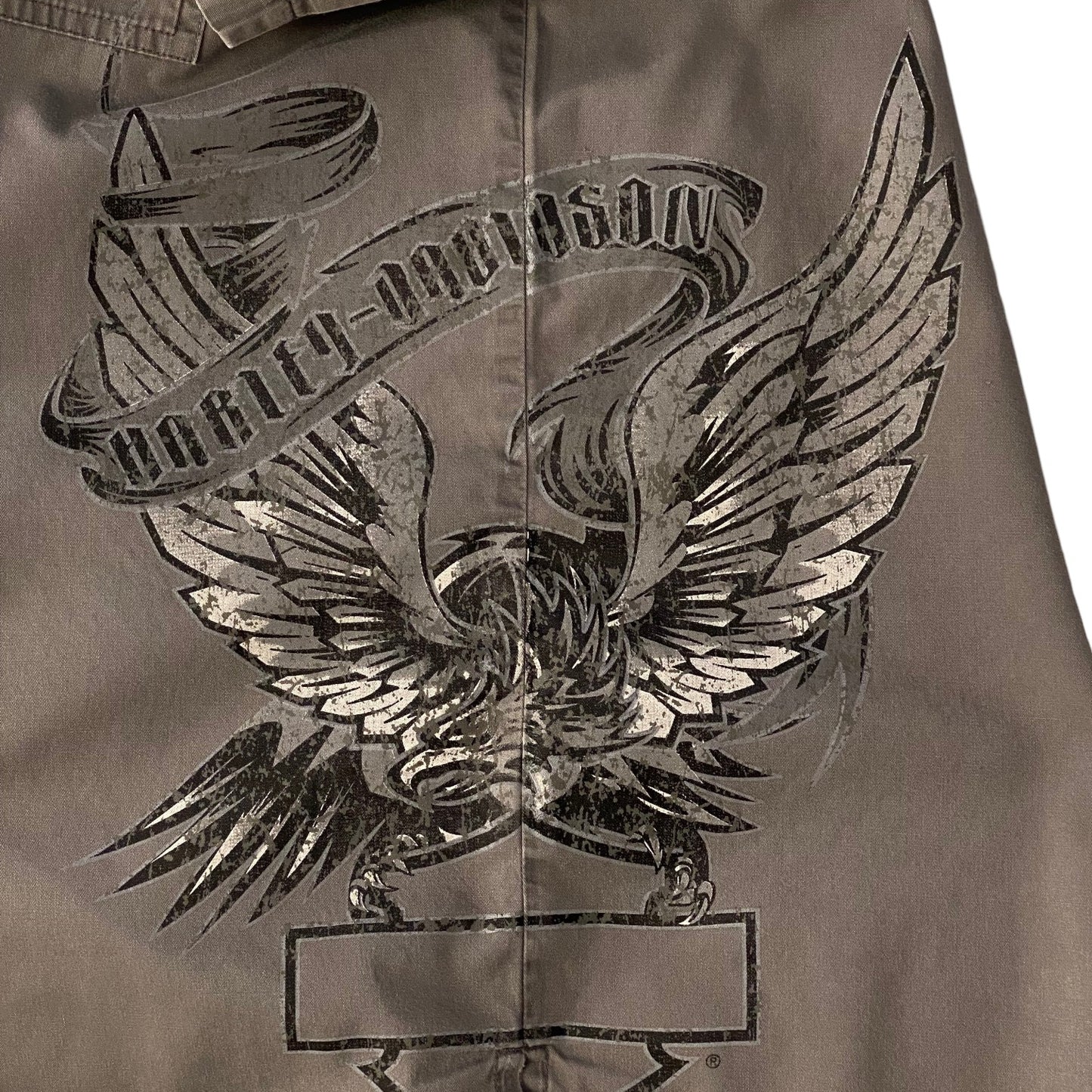 Harley Davidson Button Down Grey Shirt
