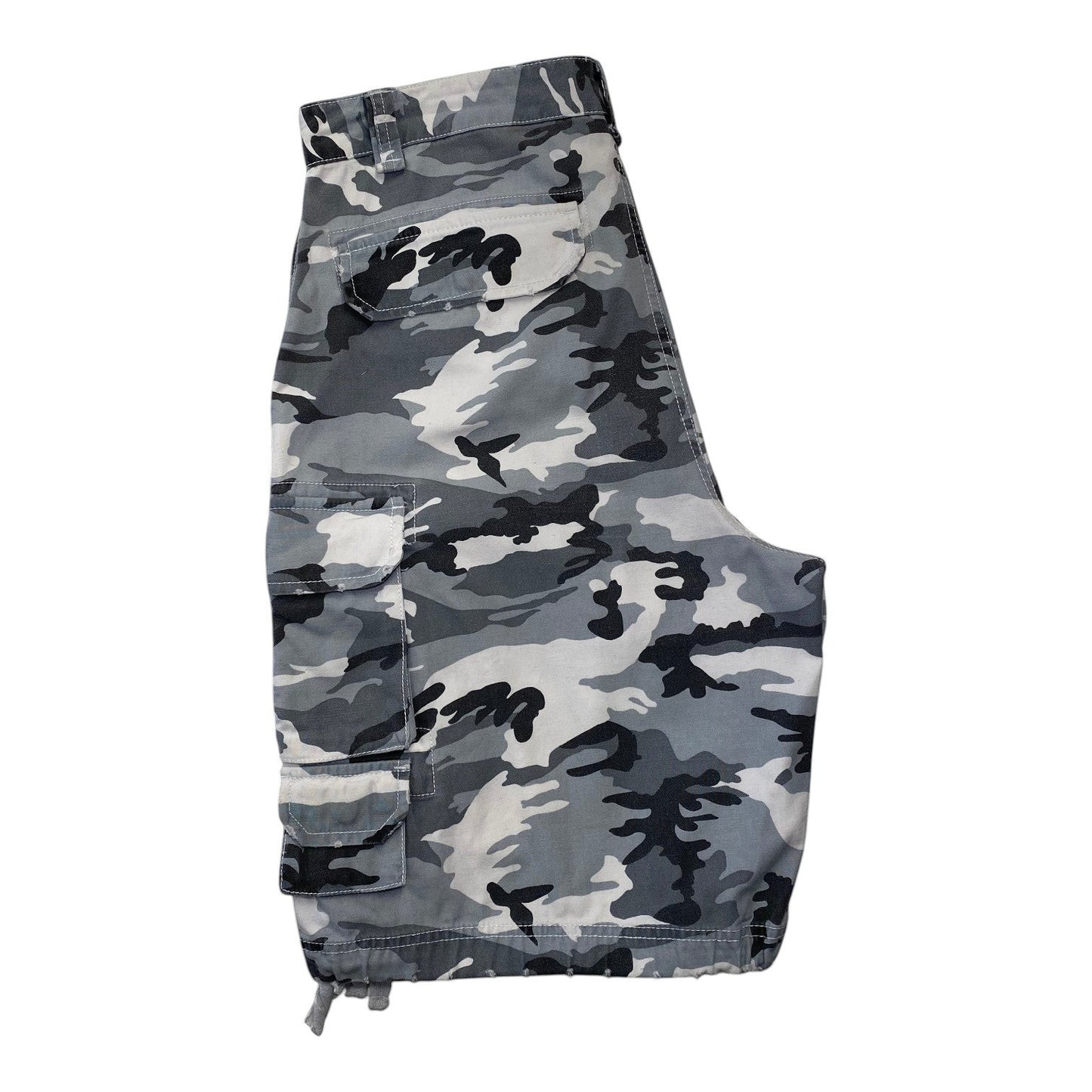 Grey and White Urban Camo Cargo Shorts