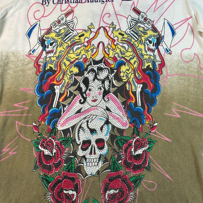 Y2K Ed Hardy by Christian Audigier Dip-Dye Rhinestone T-Shirt