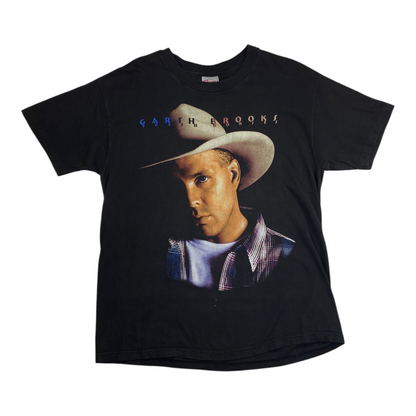 Digg It Thrift & Vintage faded black 1990s Garth Brooks world tour graphic t-shirt with a Hanes tag