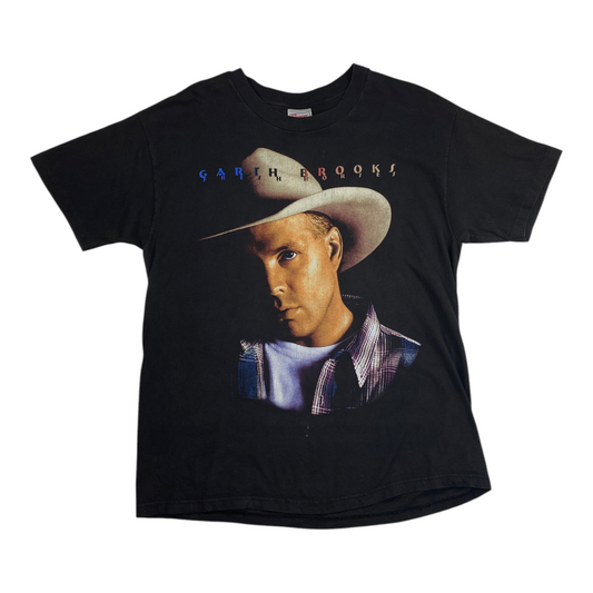 Digg It Thrift & Vintage faded black 1990s Garth Brooks world tour graphic t-shirt with a Hanes tag