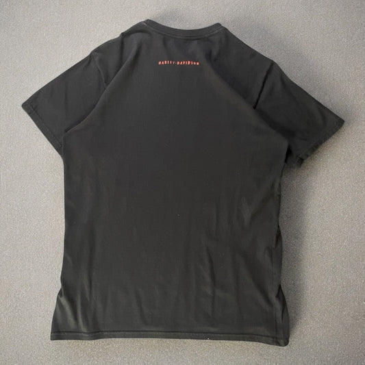 Harley Davidson Bike Print Black T-shirt