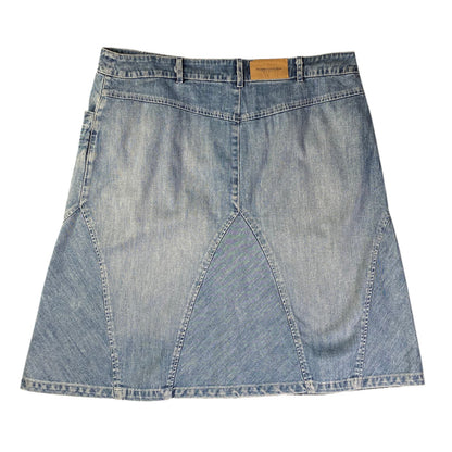 Southern Cotton Woman Light Denim Midi Skirt