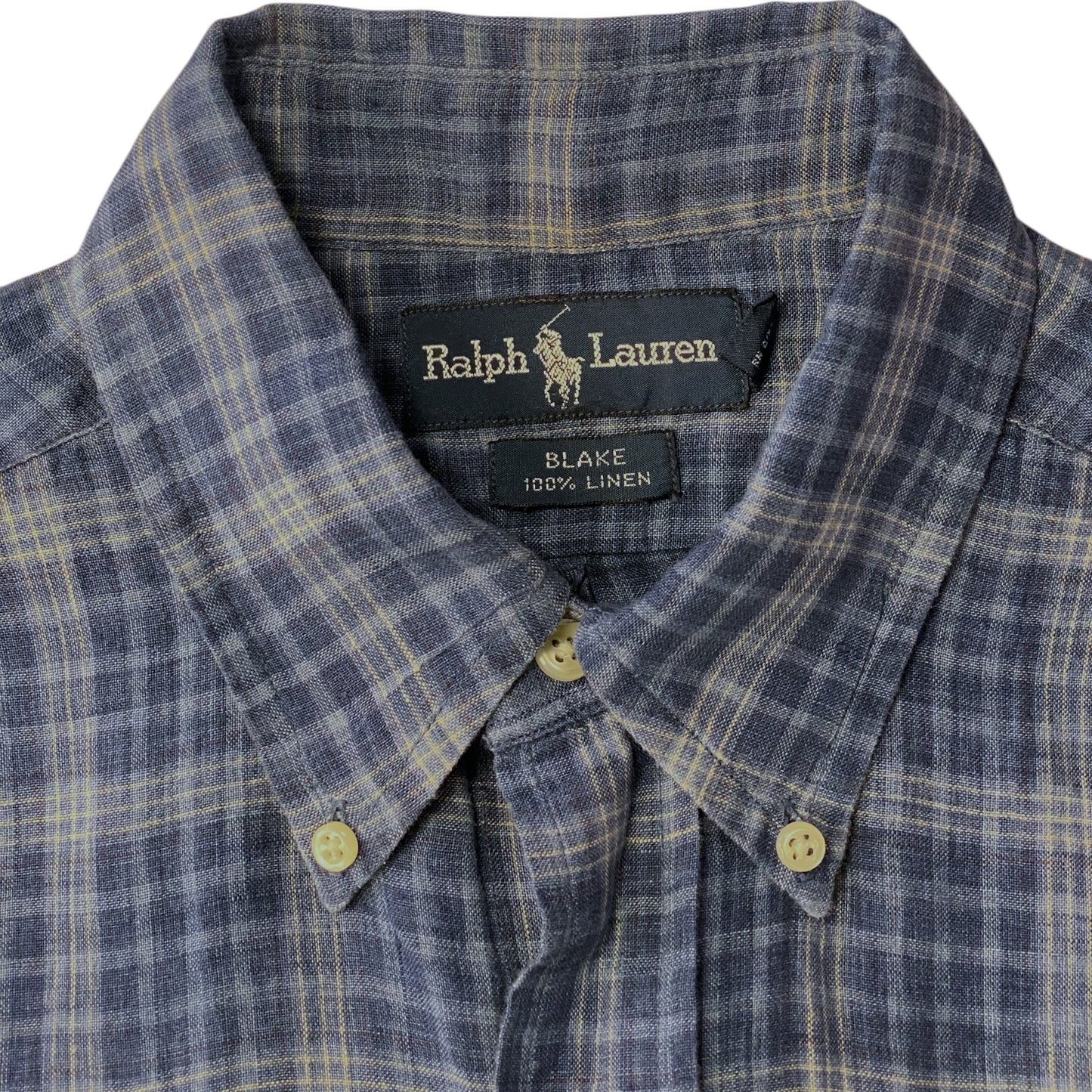 Ralph Lauren Blue Plaid Pattern Blake Shirt