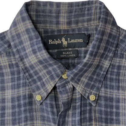 Ralph Lauren Blue Plaid Pattern Blake Shirt