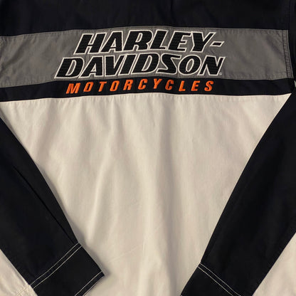 Harley Davidson White, Grey & Black Racing Shirt