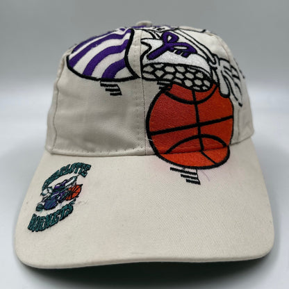 Vintage 90s Charlotte Hornets NBA Snapback Cap