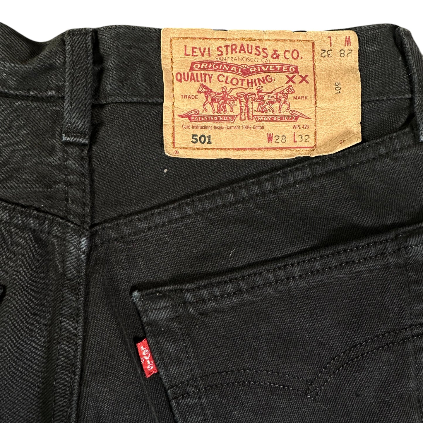 Levi's 501 Black Cut Off Shorts