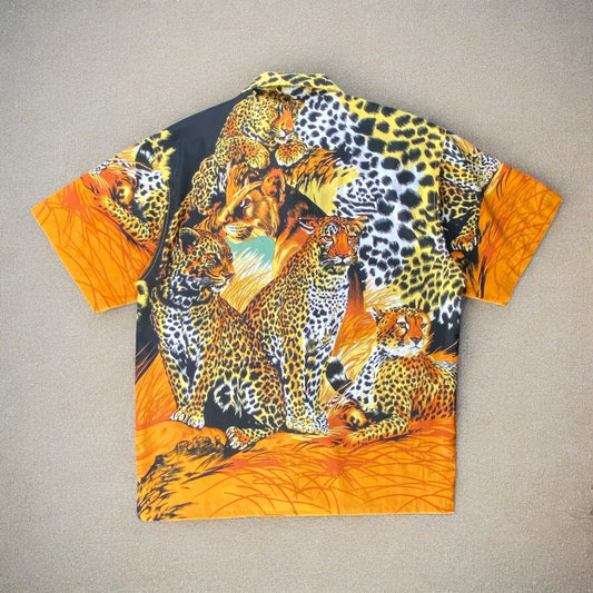 Puhuapai Cheetah Tiger Animal Print Shirt
