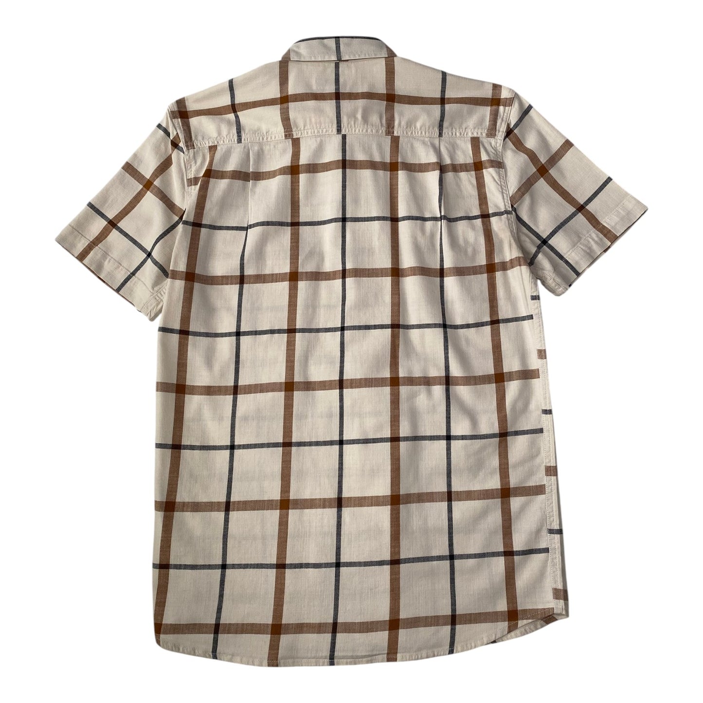 Carhartt Rugged Flex Cream, Blue, & Brown Plaid Pattern Shirt