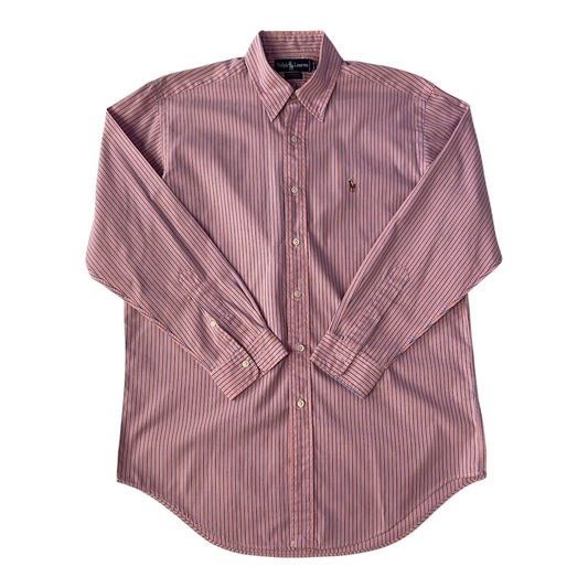 Ralph Lauren Yarmouth Pink & Blue Vertical Stripes Shirt