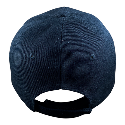 Back view of a black Digg It Thrift & Vintage baseball cap with a structured crown and adjustable strap.