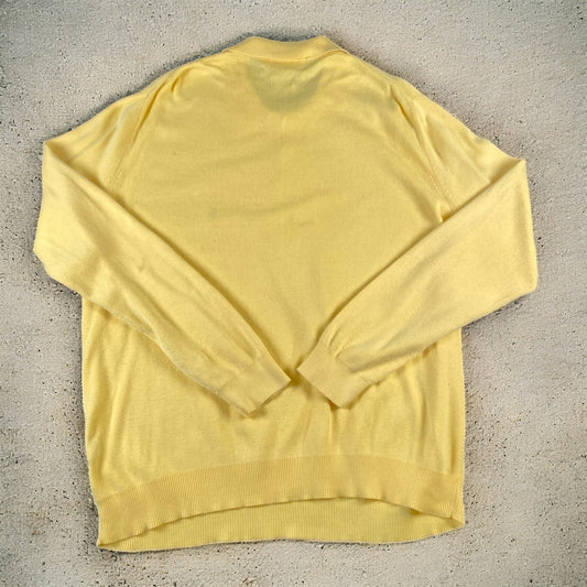 Polo Ralph Lauren Pima Cotton Collared Yellow Jumper Sweater