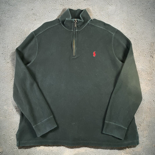 Polo Ralph Lauren Quarter-Zip Long Sleeve Black Sweater