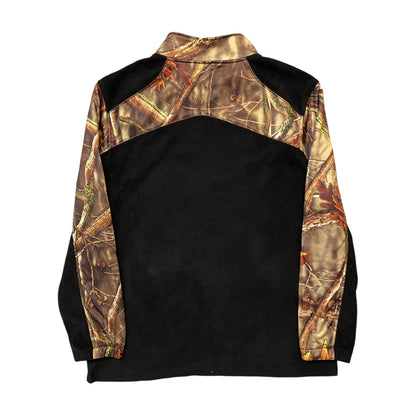 Huntworth Black Camo Zip Up Fleece