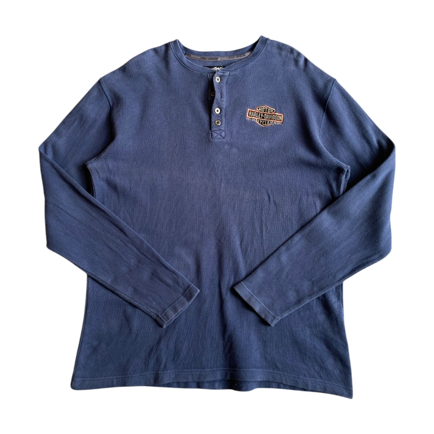 Harley Davidson Blue Button Up Sweater