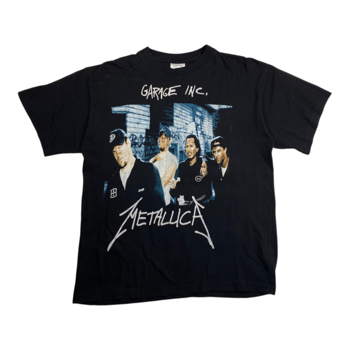 Digg It Thrift & Vintage faded black Metallica Garage Inc. band graphic t-shirt with a vintage worn-in aesthetic