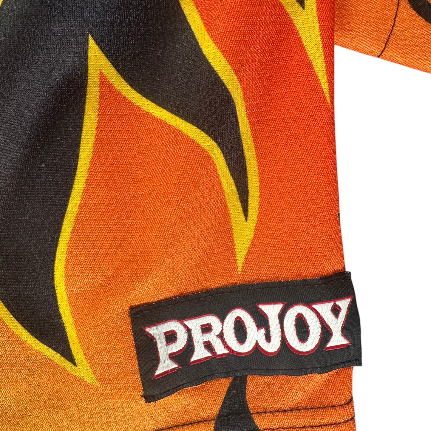 Projoy Laliberté Flame Graphic Black and Orange Hockey Jersey