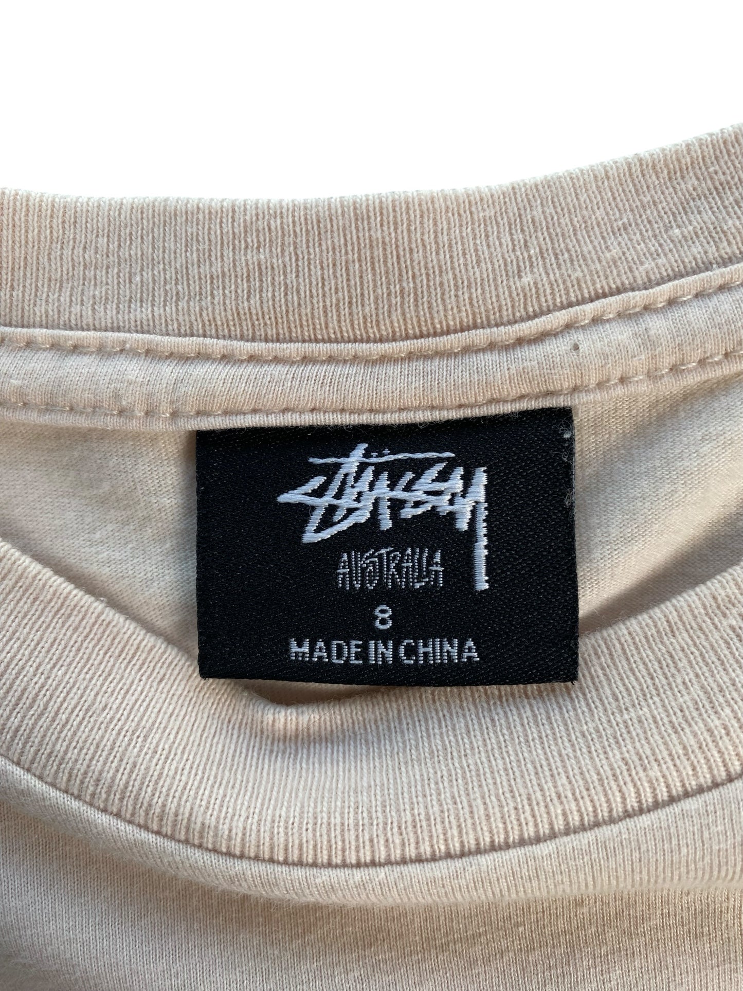 Stussy World League Relaxed White Sand Tee