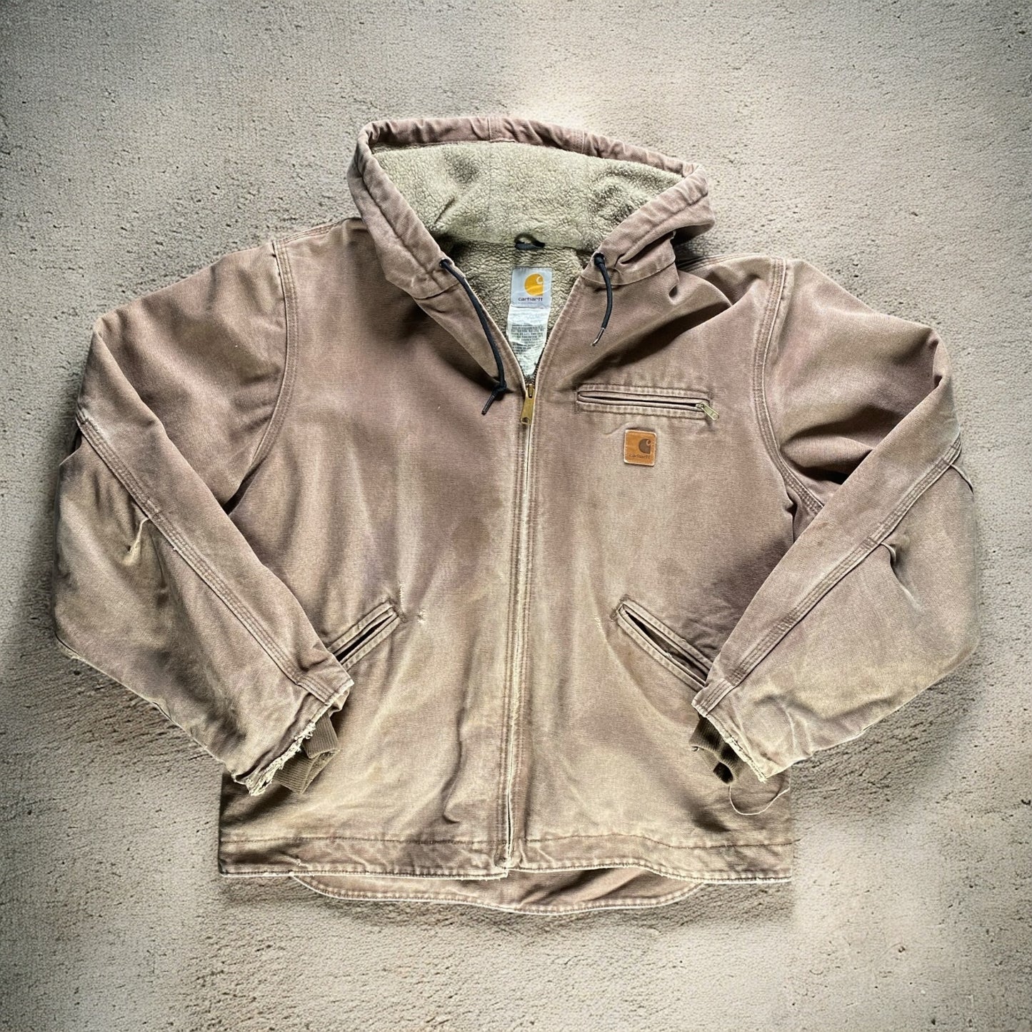 Carhartt Sherpa Lined Sandstone Sierra Light Brown Jacket