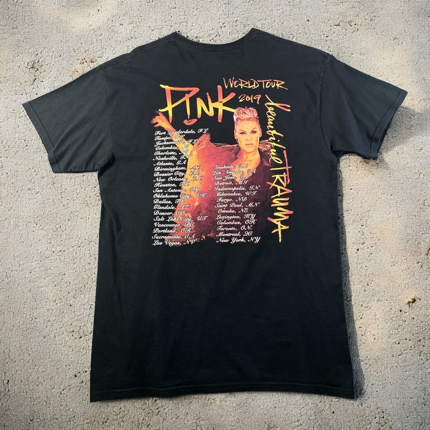 P!nk Beautiful Trauma World Tour Black T-shirt