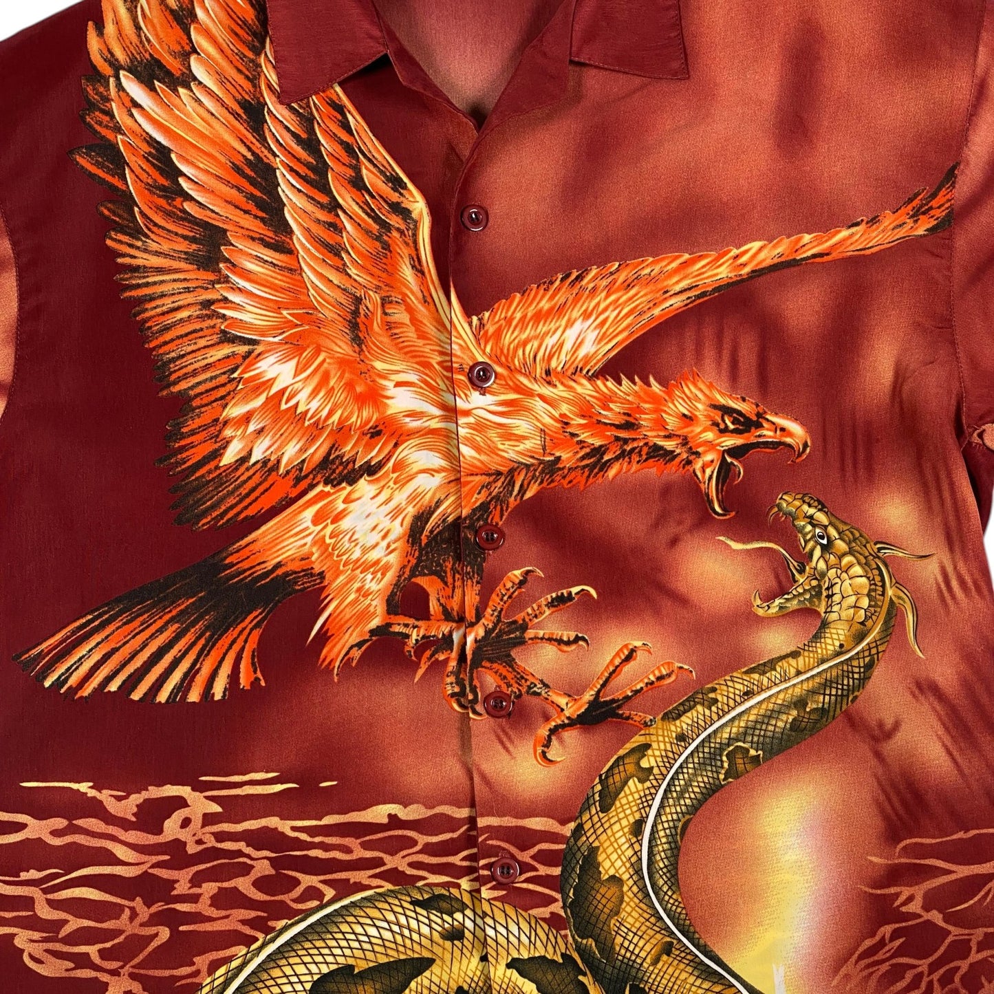 Y2K K's Dee Eagle vs Snake Button-Up Shirt