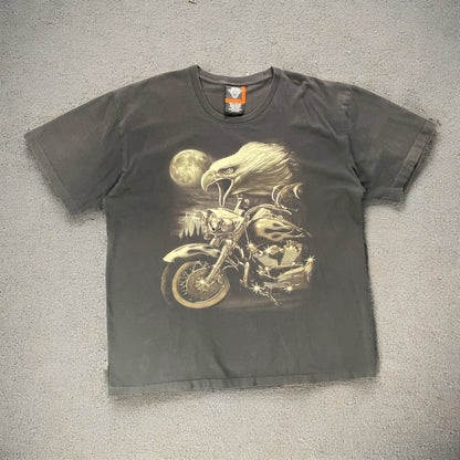 Rock Eagle Live To Ride Black T-shirt