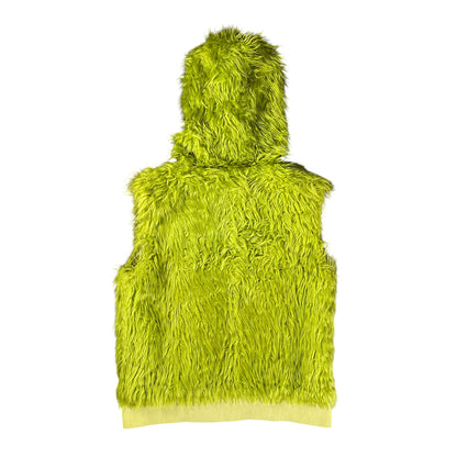 PRSVL Shaggy Faux Fur Green Vest