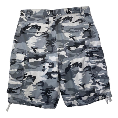 Grey and White Urban Camo Cargo Shorts
