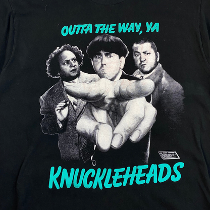 Digg It Thrift & Vintage black vintage The Three Stooges graphic t-shirt with Outta The Way Ya Knucklehead text