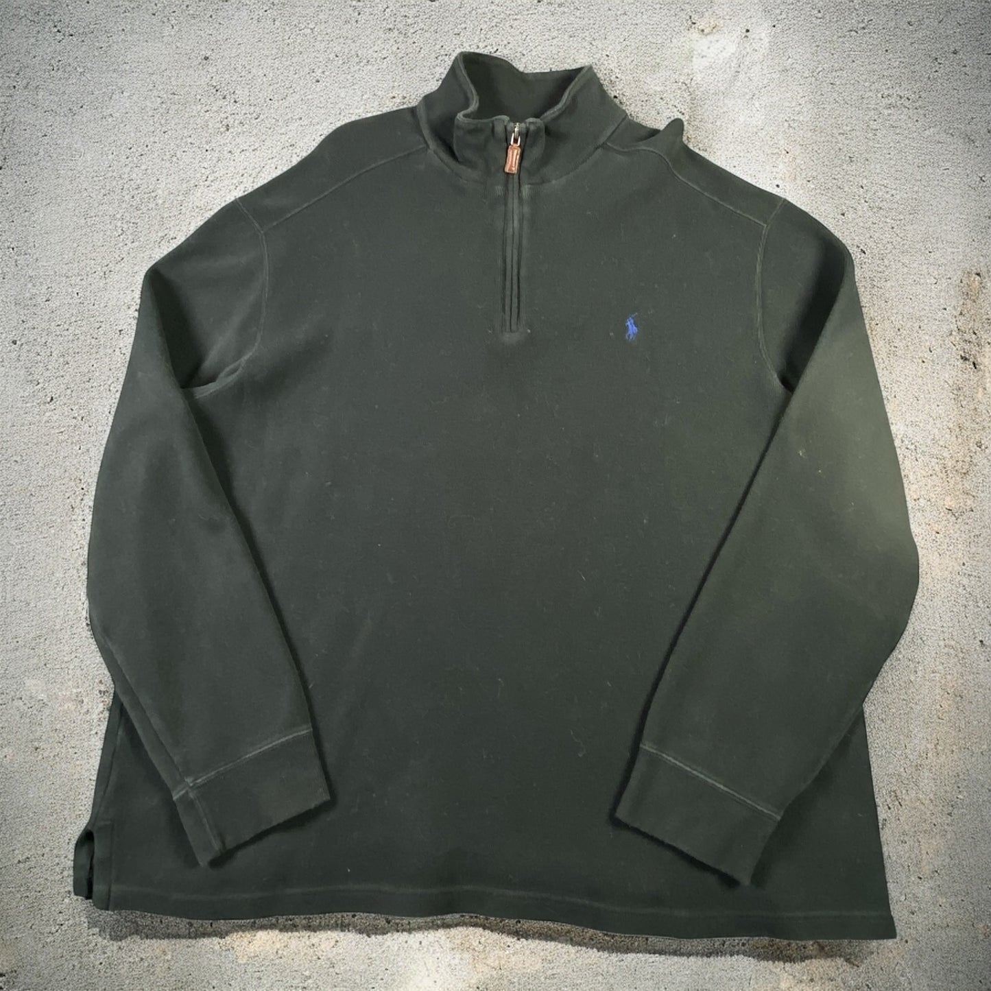 Polo Ralph Lauren Quarter-Zip Long Sleeve Black Sweater