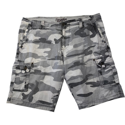 Suzuka Grey Camo Cargo Shorts