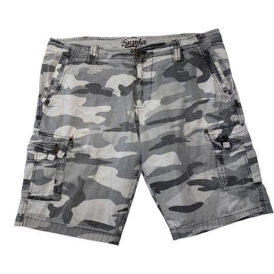 Suzuka Grey Camo Cargo Shorts