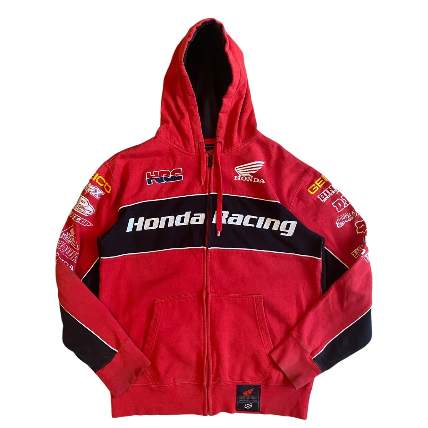 Vintage Honda Racing Zip-Up Hoodie