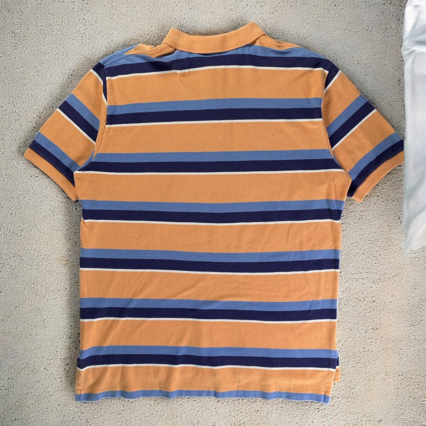 Polo Ralph Lauren Orange, Blue, & White Stripe Polo T-shirt