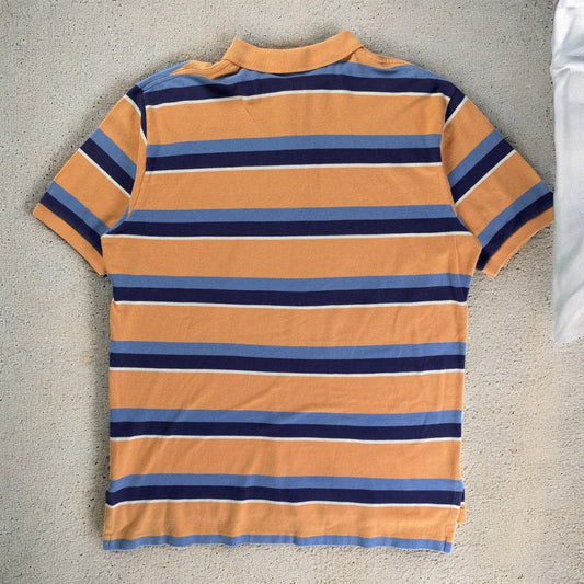 Polo Ralph Lauren Orange, Blue, & White Stripe Polo T-shirt