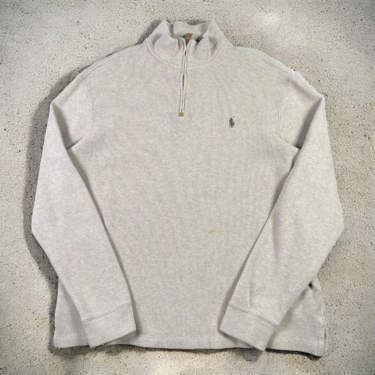 Polo Ralph Lauren Quarter-Zip Fleece Grey Sweatshirt