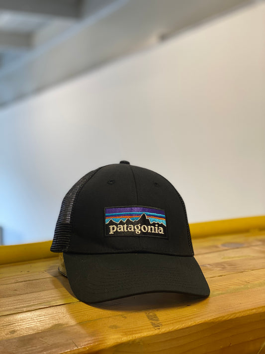 Patagonia Logo Black Trucker Cap