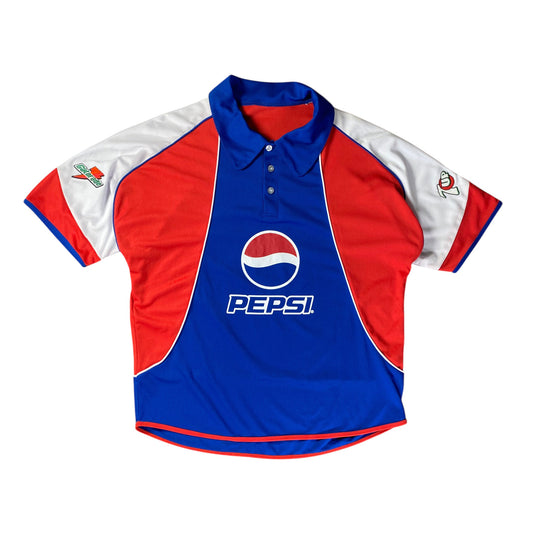 Vintage Pepsi "Perfect" Colorblock Blue & Red Training Jersey