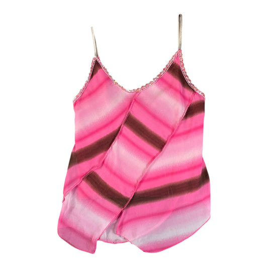 Sophyline Patchwork Mesh Pink Tank Top no size tag fem