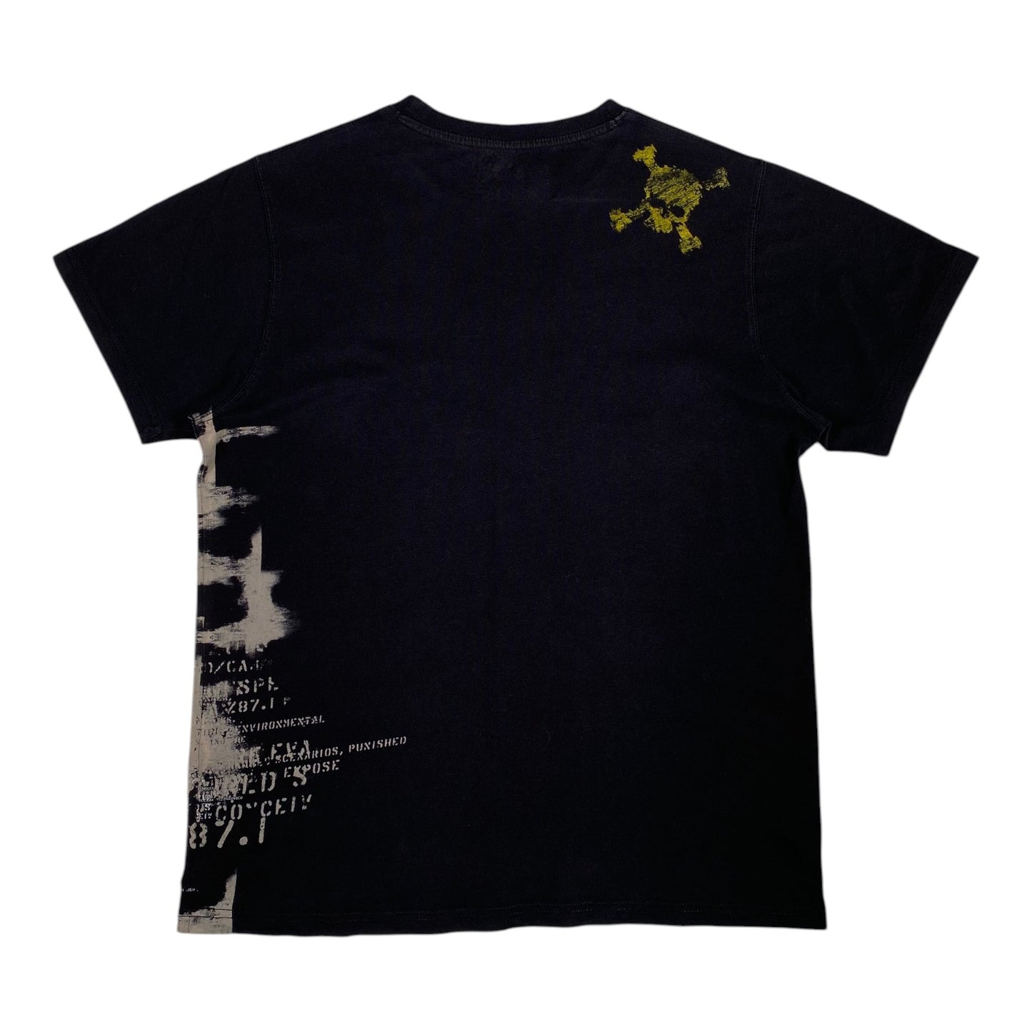 Y2K Oakley Cyber Grunge Asymmetric Side Print T-Shirt