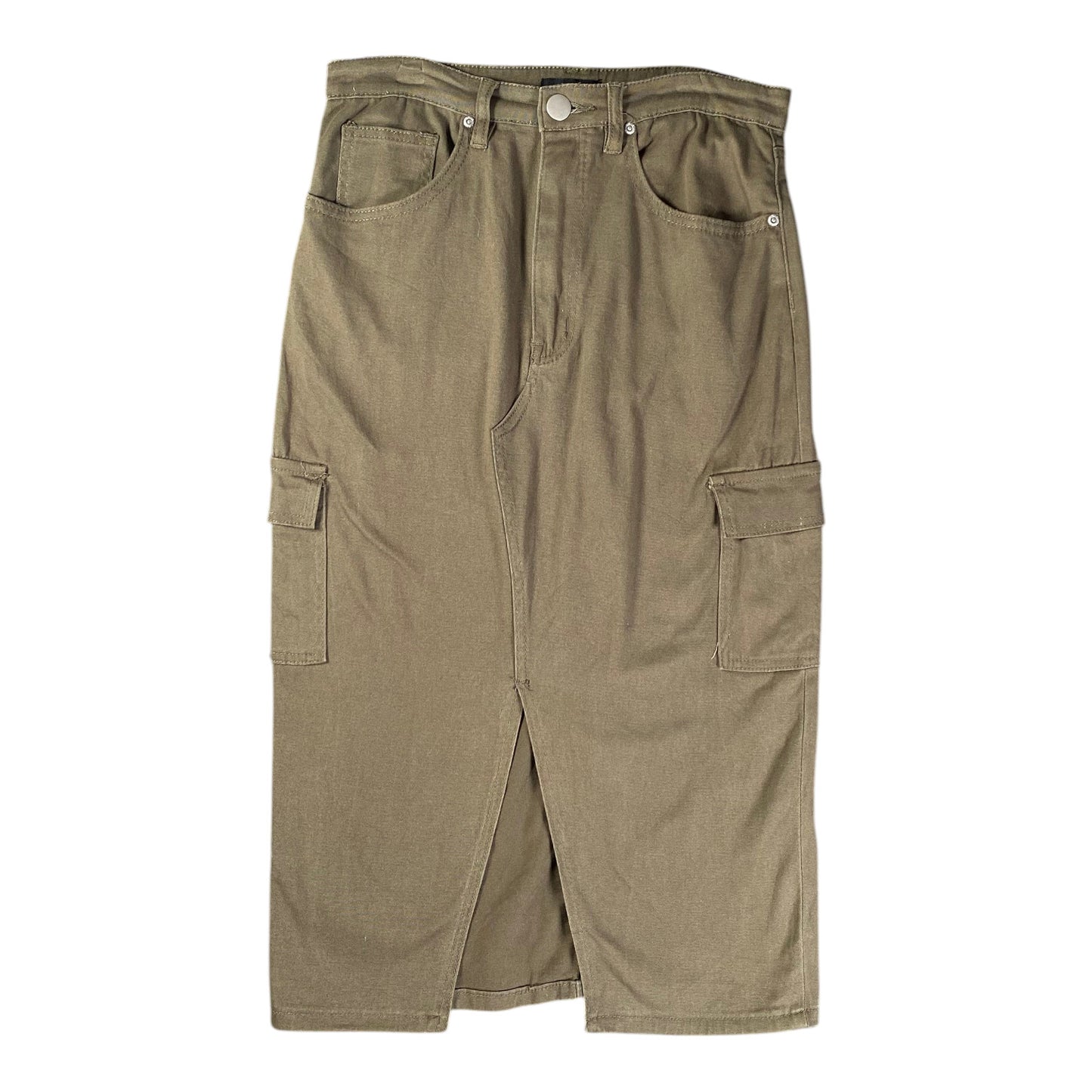 LTS Cargo Slit Khaki Skirt