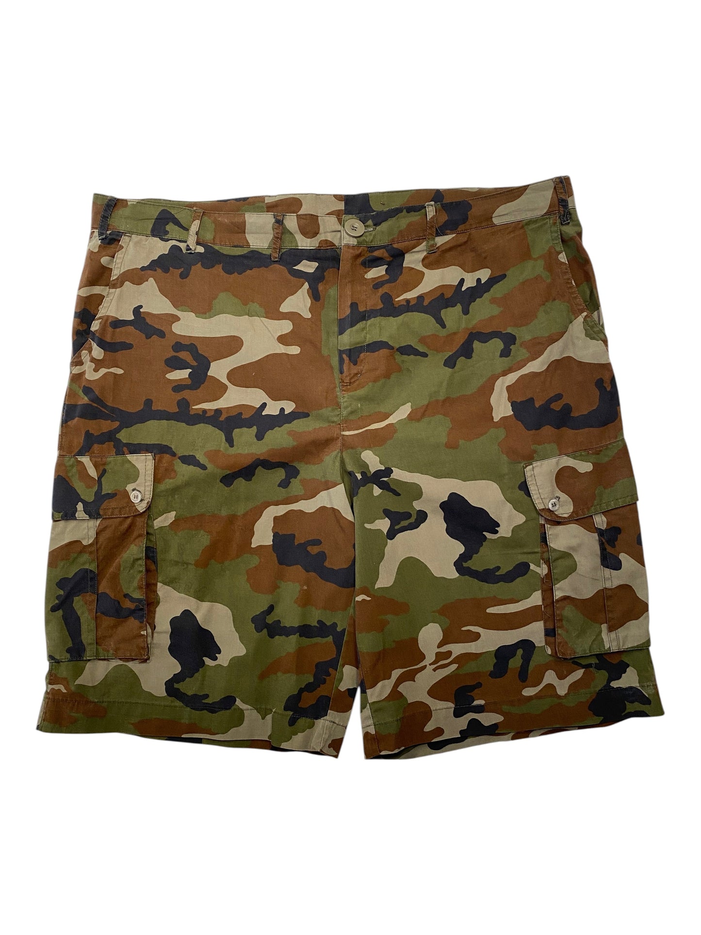 Woodland Camo Cargo Shorts no tag