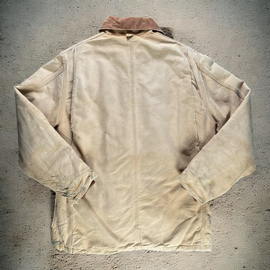 Carhartt Blanket-Lined Canvas Chore Coat Light Brown Jacket